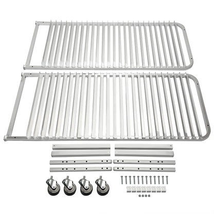HECASA Adjustable Bun Pan Rack 25 Tier with Brake Wheels, Bakery Sheet Rack for Foodservice, Kitchen,Restaurant, Pizzeria, Hotel, Home, Aluminum, 24.72" L x 20.5" W x 58''H Oxidation