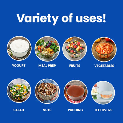 Ultimate Yogurt Containers 2 Pack, Make More Yogurt with 1-Quart Glass Containers (4 Cup), 100% BPA Free, Durable & Oven Safe Round Bowl Set with Lids, Perfect for Food Storage & Meal Prep