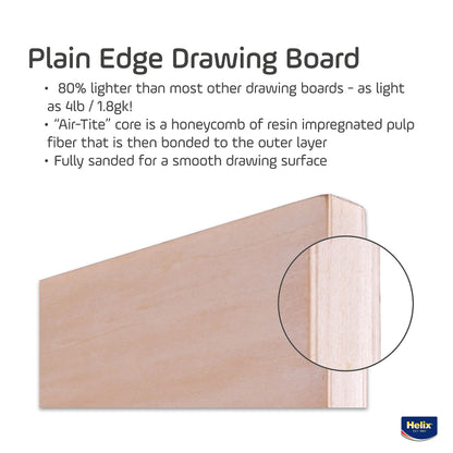 Maped - Helix Wooden Lightweight Drawing Board 20 x 26 Inch - Ideal for Students - Sketching Outdoors - Lightweight Design - Premium All-Wooden Drawing Boards are Super Light and Portable