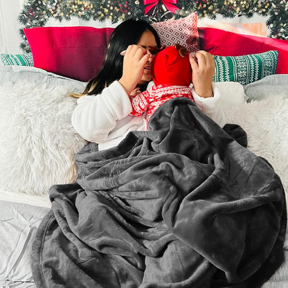 Bedsure GentleSoft Fleece Blanket - Cozy Dark Grey Twin Size 300GSM Plush Warm Throw, 60x80 Inches