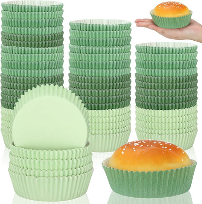 Uiifan 150 Pcs Disposable Round Cupcake Liners, Paper Baking Cups for Microwave Oven Safe Bakeware
