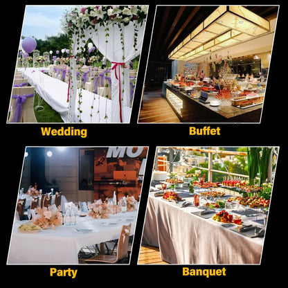 XYJBHB Chafing Dishes for Buffet, 9QT 8 Pack Chafing Dish Buffet Set, Stainless Steel Catering Warmer Server with 8 Full Size Pans for Home Party Wedding Buffets, Gold