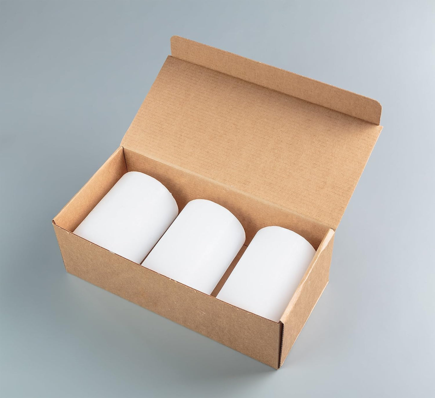 Melt Candle Pillar Candles, 3 Pack - Unscented 3" x 6" Candles for Home, Church, Weddings, & More - White