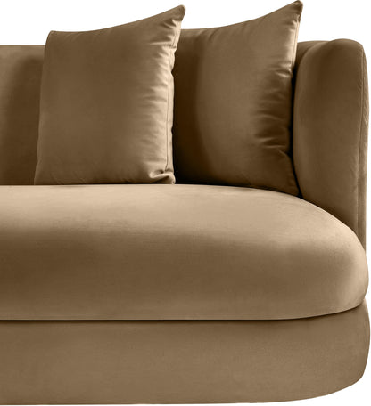 Meridian Furniture 699Taupe-C Alder Collection Modern | Contemporary Chair with Ultra Luxe Taupe Velvet, 460 GSM Velvet, Solid Wood Frame, 38" W x 36" D x 30" H, Taupe