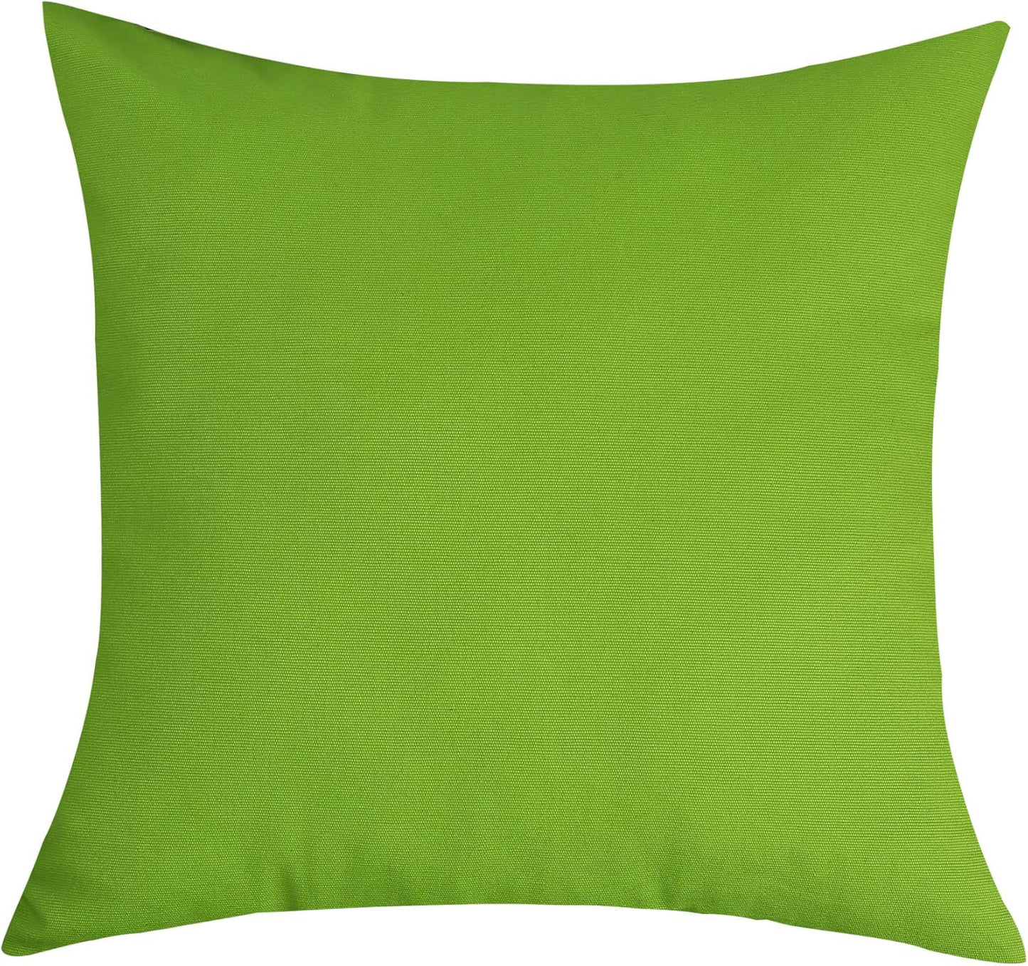 Handmade Decorative Solid 100% Cotton Canvas Throw Pillow Covers, 20"x20", Apple Green - TangDepot