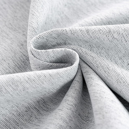 Windows,Grommet 2 52" 54" Jubilantex Light Grey Linen Full Blackout Curtains for Bedroom Burlap Style Light Blocking