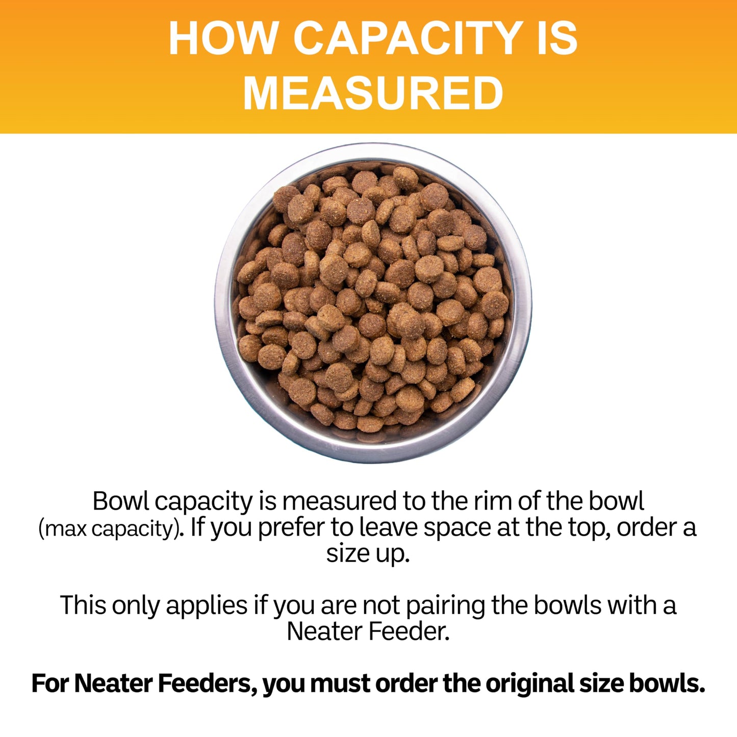 Neater Pet Brands 7 Cup (56 oz.) Stainless Steel Dog Bowls, Set of 2 Neater Feeder Replacement Bowls (M/L Express, Large Deluxe Models), Dog Food Bowl & Water Bowl, Dishwasher Safe Metal Dish for Dogs