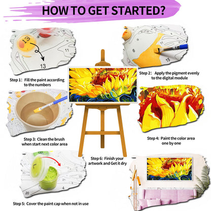 YALKIN 6 Packs Paint by Number Kits for Adults Beginners, DIY Acrylic Painting by Number Kits on Canvas Without Frame,Fruits Adults Paint by Number for Home Wall Decor Gifts 20x30CM/7.8x11.8IN