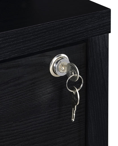 Coaster Home Furnishings Westpark 3-Shelf Bookcase USB and Lockable Drawer Black