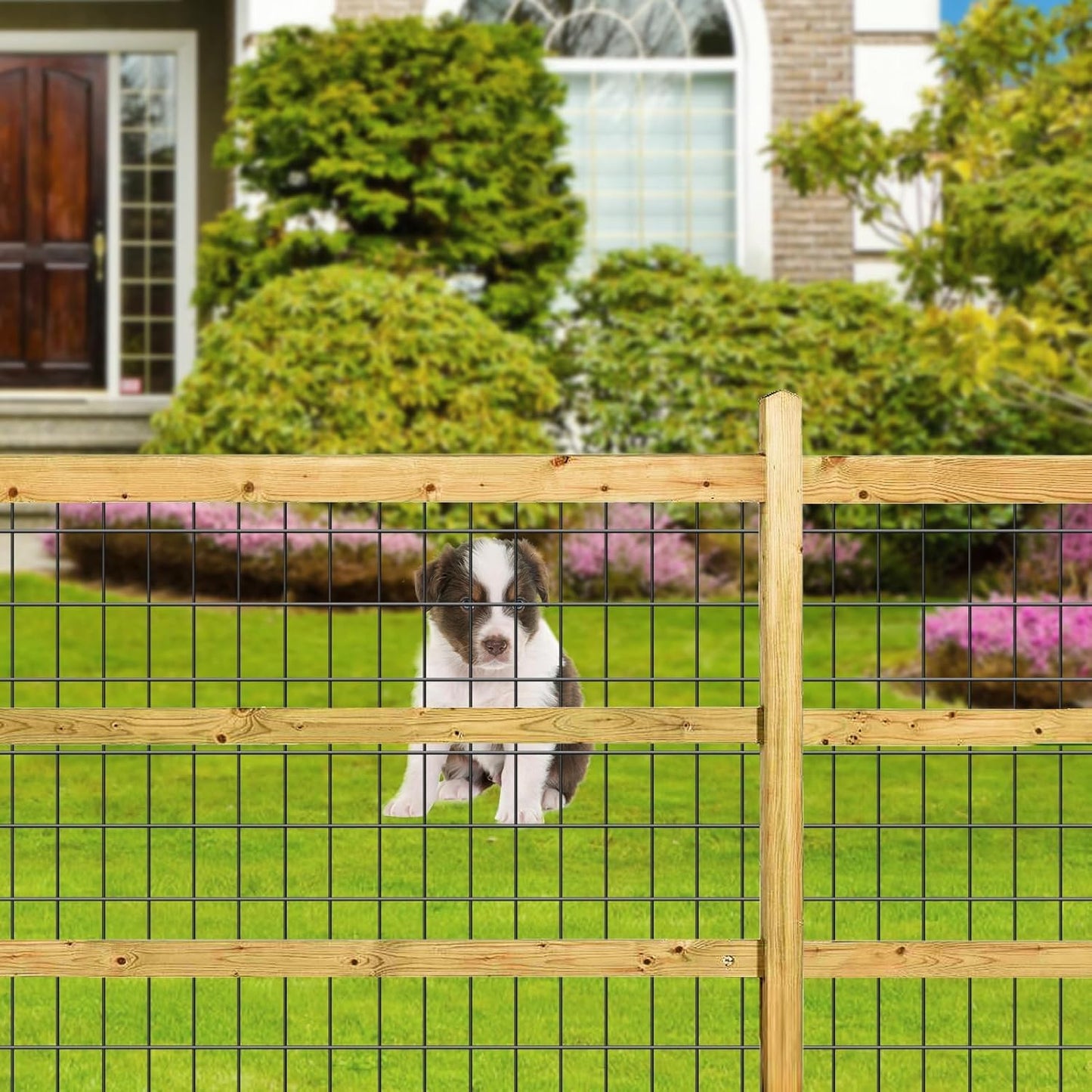 2 inch 3 inch 36inch 25ft 16 Amagabeli Black Coated Welded Wire Fence x x Gauge Garden Fence Chicken Wire Fencing Roll