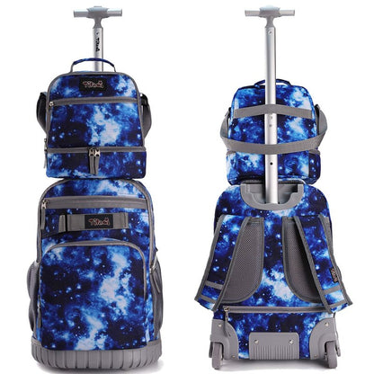 Tilami Lunch Bags Insulated Adjustable Strap Zipper, Two Compartments Cooler Bags, Bento Bags for Kids Toddlers (Blue)