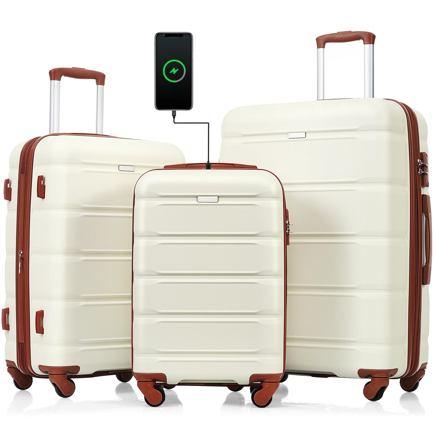 EastVita Lightweight, Beige, Carry-On 20/24/28Inch