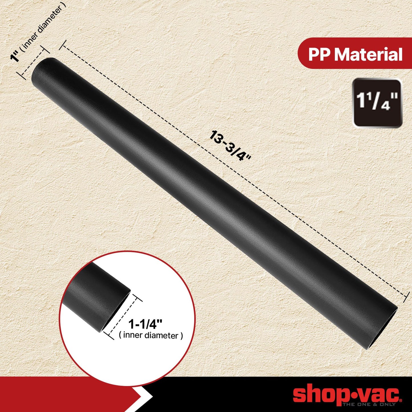 Shop Vac 1-1/4" Crevice Tool with 2 Extension Wands