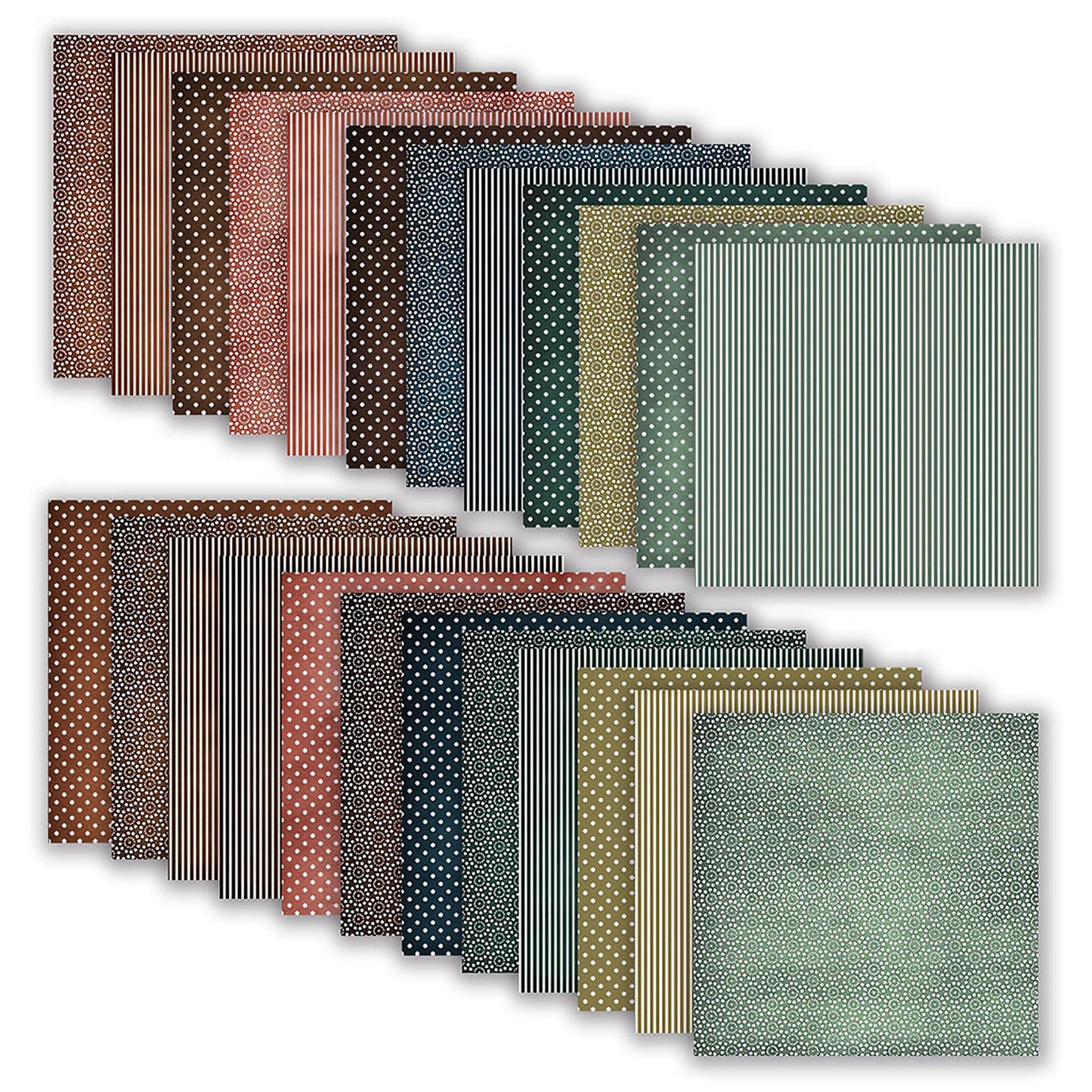MIATTCLD 12x12 Scrapbook Paper Double Sided Patterned Paper for Scrapbooking, 24 Sheets/24 Designs Wedding Background Papers Boho Decorative Craft Papers for Card Making Journaling Decor (Brown)