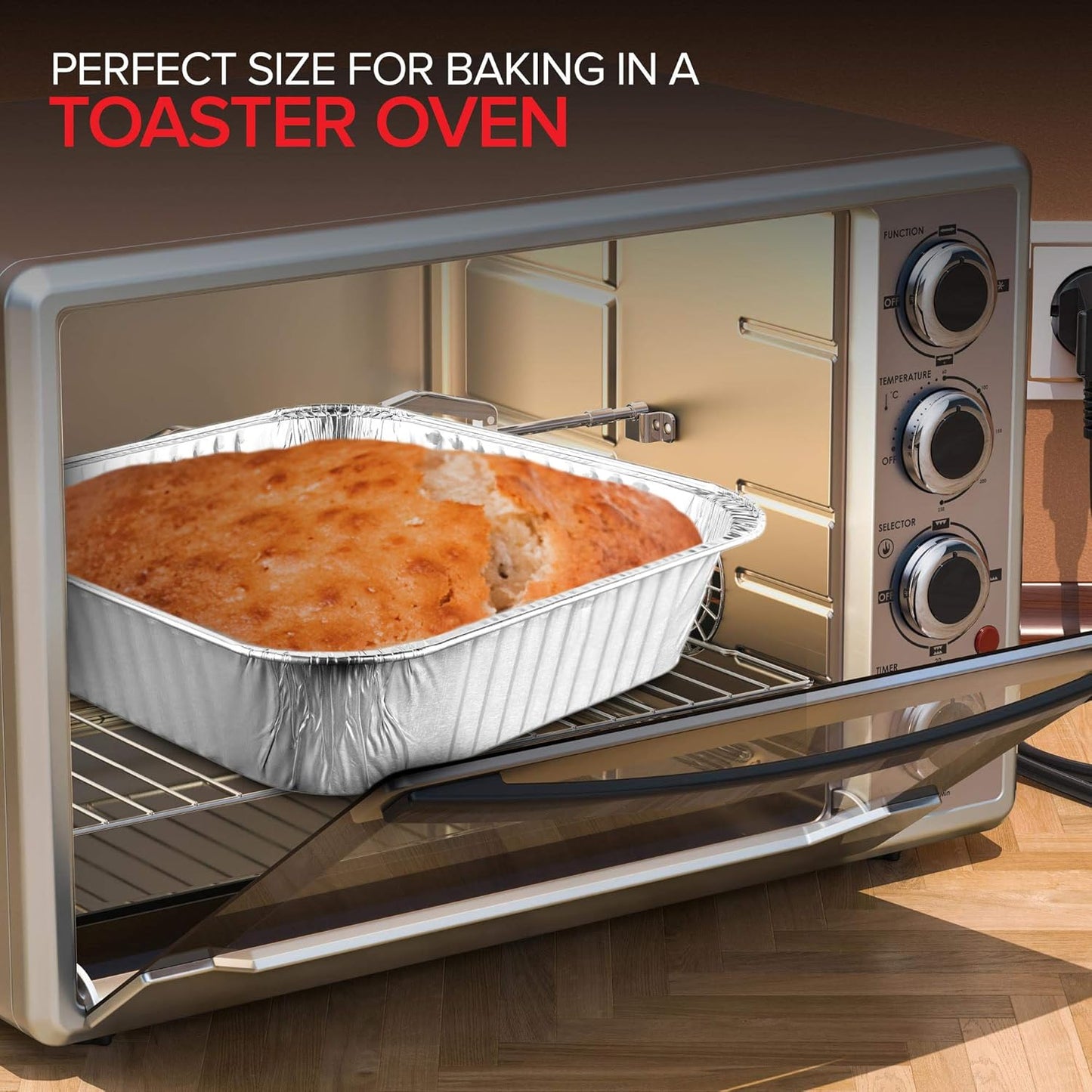 8x8 Foil Pans, 10 Pack, 8 Inch Square Aluminum Pans for Baking