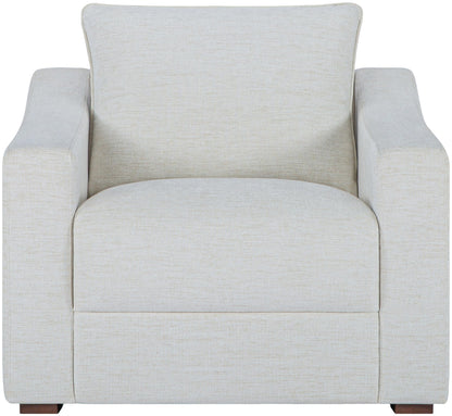 Livabliss Sutterlin Modern Accent Chair, 32" H x 35" W x 34" D, Cream