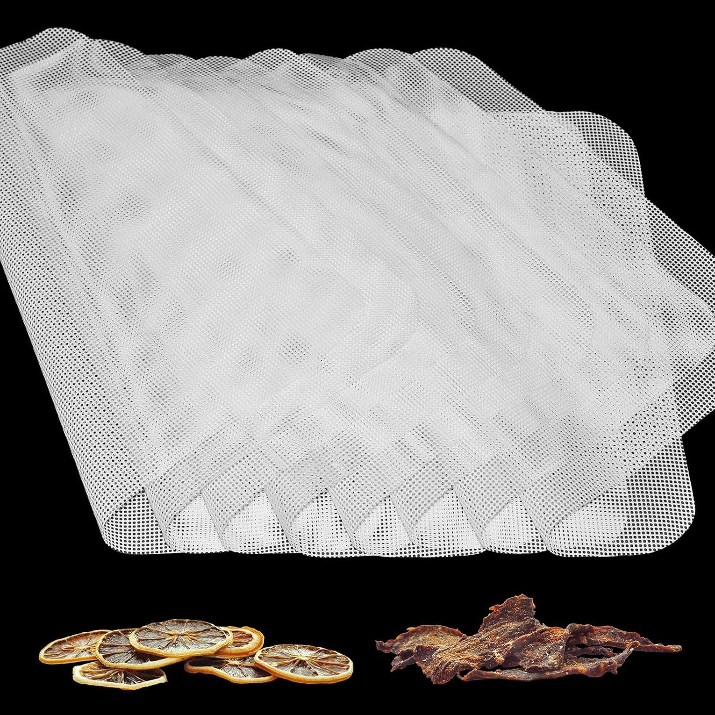 8 Pieces Premium Non Stick Silicone Dehydrator Sheets, Reusable Food Dryer Mats 12.6 * 12.6inch