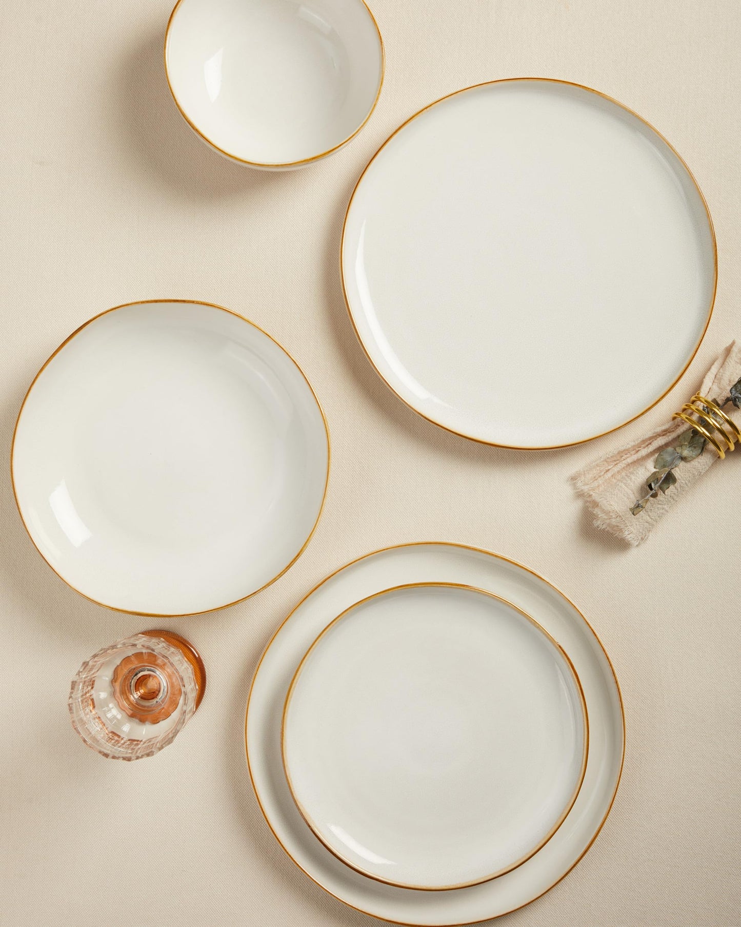 Pokini Extra Large Dinnerware Set for 12, 36 Pieces Ceramic Plates and Bowls Set, Kitchen Dish Set, Microwave & Dishwasher Safe Dishware, Ocean-Inspired Stoneware for Big Gatherings, White