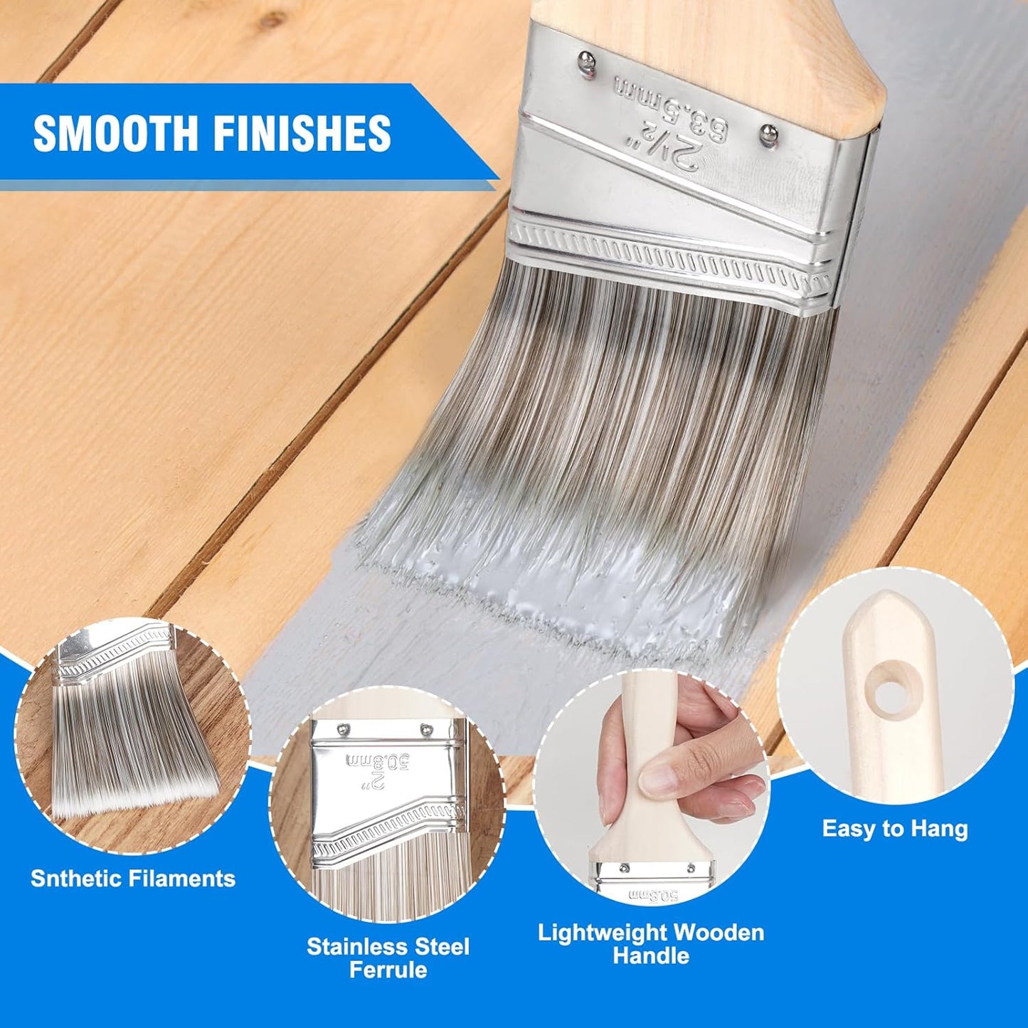 Paint Roller Kit, Paint Brushes and 4 Inch Foam Small Paint Roller Set, All in One Paint Tools for Professional or Home Owners for Professional Painting Results
