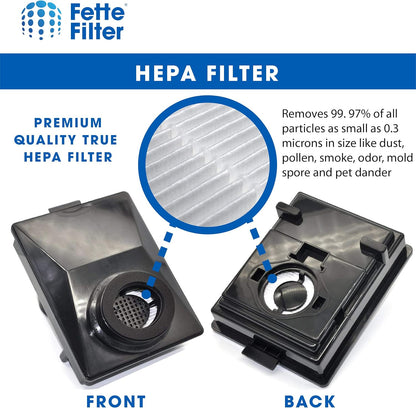 Fette Filter, Vacuum Filter Compatible with Rainbow R12179, R12647B, R10520, E2 Black, Pack of 1