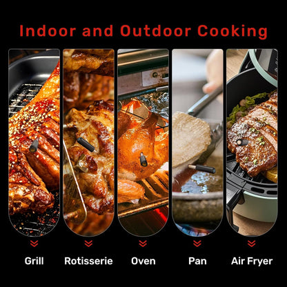 Meatmeet WiFi Wireless Meat Thermometer Digital, Bluetooth Meat Thermometer Wireless, Smart App Monitoring, IP67 Waterproof Meat Probe Thermometer for BBQ, Oven, Grill, Smoker (Pro)