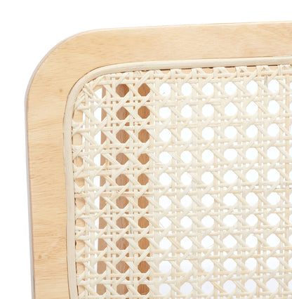 SAFAVIEH Home Collection Luz Coastal Natural Cane Rattan Dining Chair Set of 2