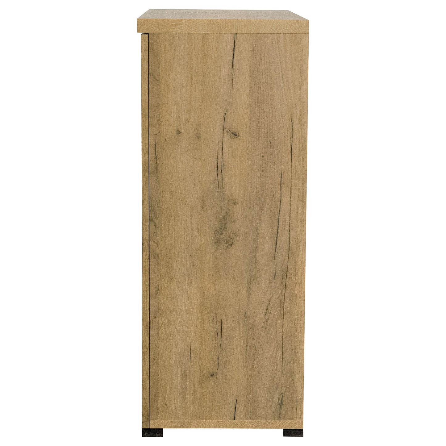Coaster Home Furnishings - Bristol - Engineered Wood - 6-Shelf Shoe Cabinet with Double Doors, Mesh Panel, and Plastic Glides - Entryway and Mudroom - 31.5-Inch - Golden Oak - 951107