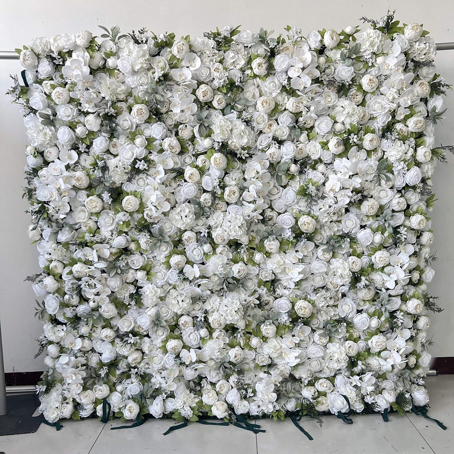 Extra Large Artificial Flower Wall Backdrop Panels,Rose Eucalyptus Handmade Romantic Large Fabric-Based 3D Simulated Flower Wall Background Wall,Wedding Decoration Props Decor,1m*2m/3.28*6.56FT