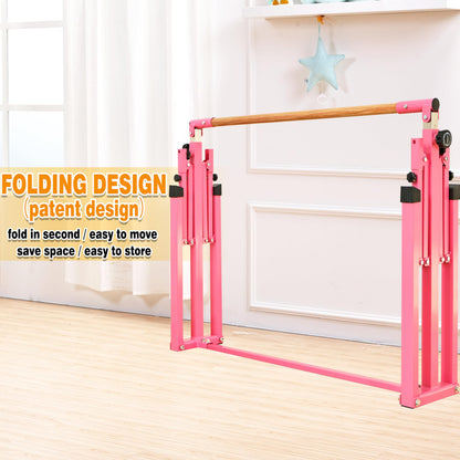 Marfual 5 Ft Fold Gymnastic Bar with Mat Kip Bar with Mat with Professional 4 Ft Width for Kids and Girl and Teenage Home and Club Use