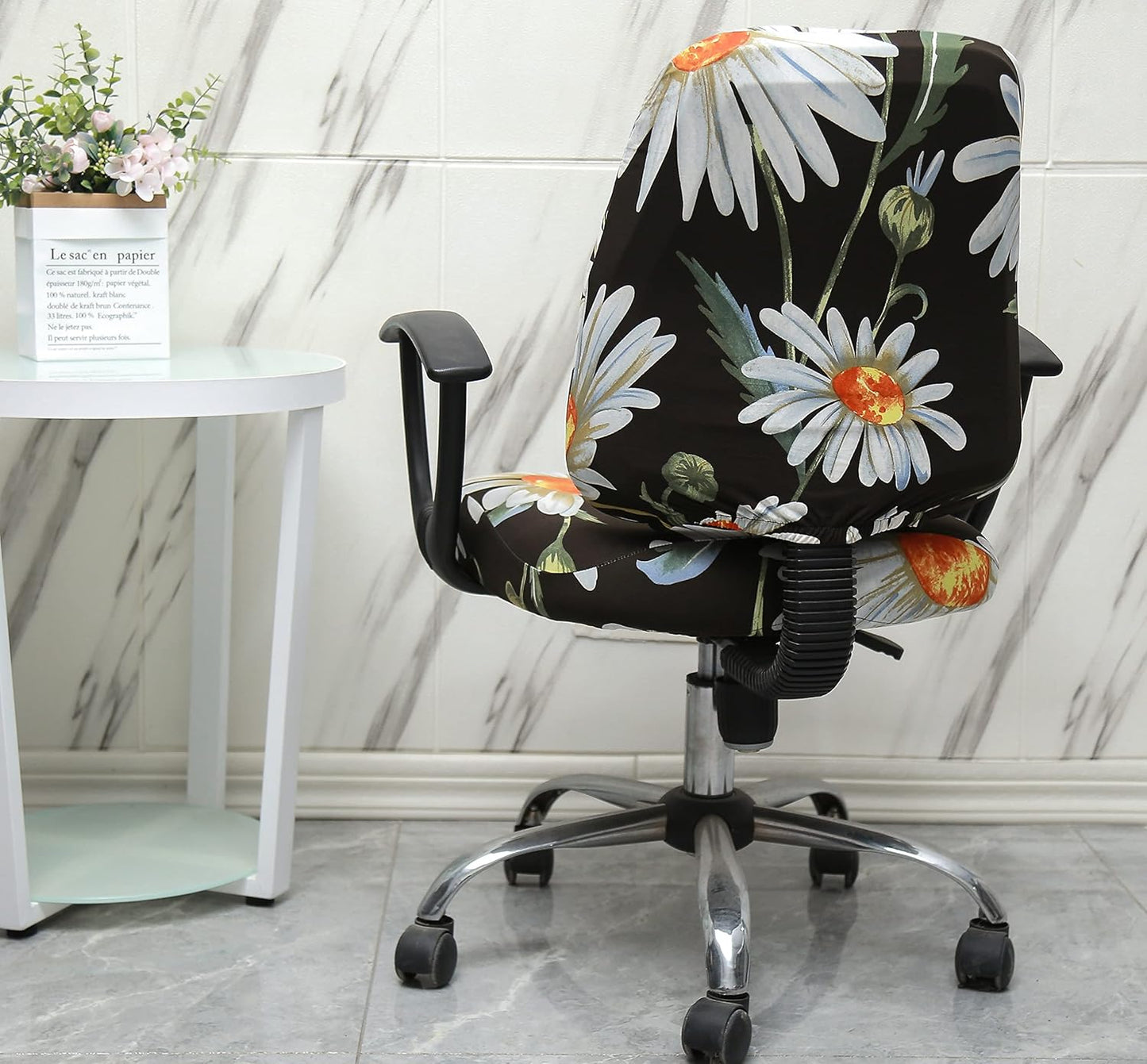 Computer Office Chair Cover, Protective & Stretchable Universal Chair Slipcover for Rotating Chairs.