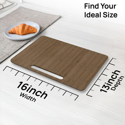 Ibyx Elegant Round Sliding Tray for Your Pressure Cooker, Air Fryer & Heavy Kitchen Appliances - Sturdy, Slides Easily from Under The Cabinet (Natural, 13”)