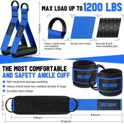 Heavy Resistance Bands for Working Out, 300lbs/360lb/420lb Exercise Bands Workout Bands with Handles, Door Anchor, Ankle Straps, Home Gym Workout Equipment for Men Fitness Strength Training Stretching