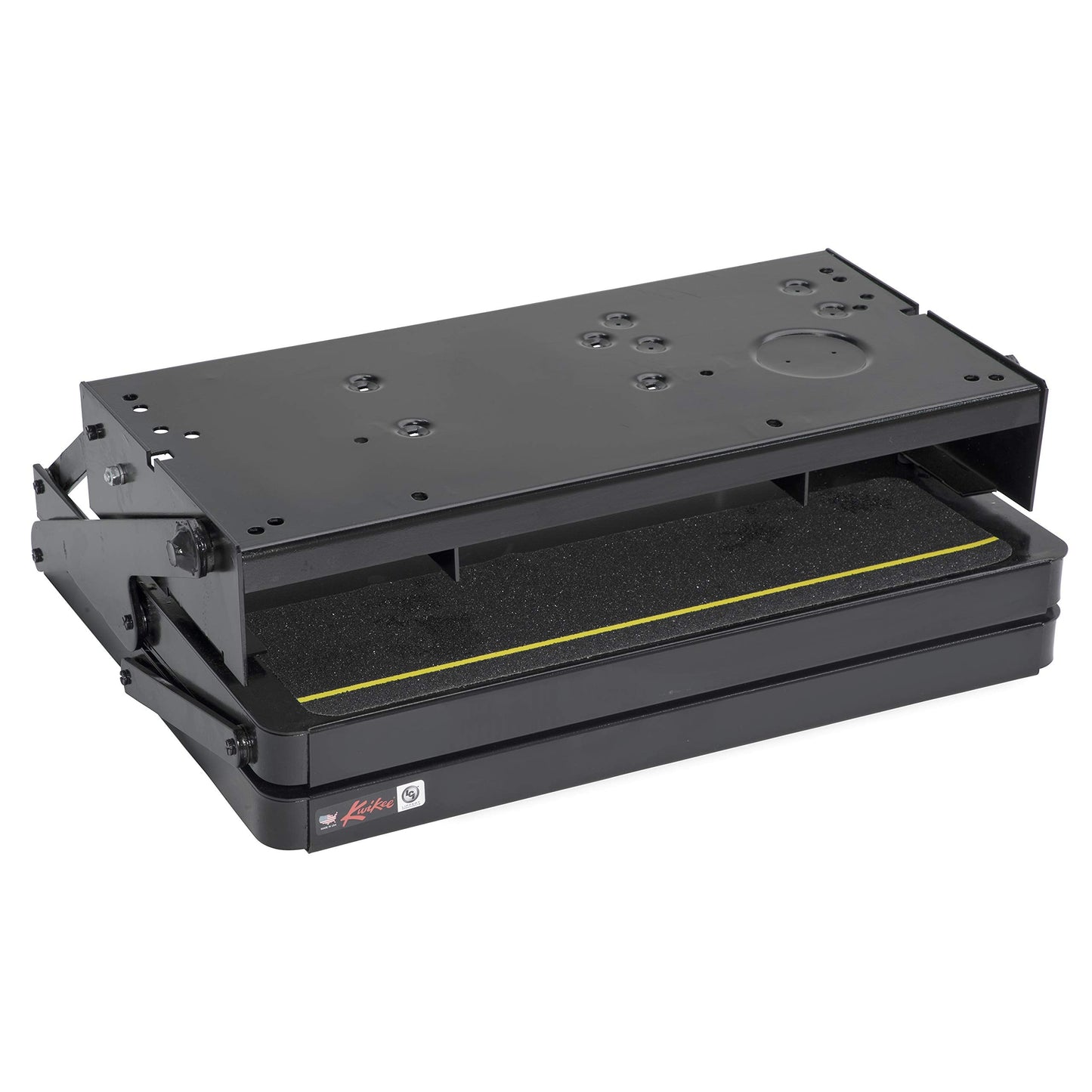Kwikee 32 Series Electric Step Frame Assembly for RV, Travel Trailers, and Motorhomes, Hidden Light, 8.5" Step Rise, Anti-Slip Surface, Heavy-Gauge Steel Construction - 3722618