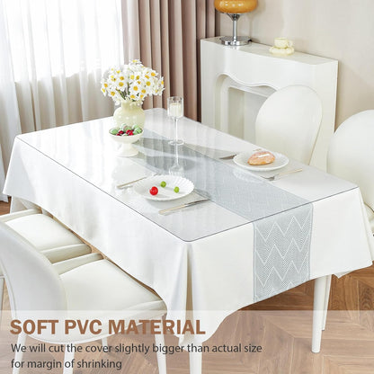 16 24 Inch, 1.5mm LovePads Clear Desk Mat x Thick Clear Table Protector, Waterproof Plastic Table Cover Protector, PVC
