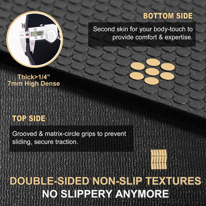 GXMMAT Extra Large Exercise Mat 16'x6'/12'x6'/10'x6'/8'x6'(7mm), Extra Wide Workout Mats for Home Gym Flooring, Non-Slip Thick Durable Cardio Mat for MMA,Plyo,Jump Rope,Weights,Fitness,Shoe-Friendly