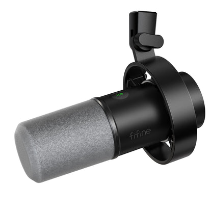 FIFINE Dynamic Microphone, XLR/USB Podcast Recording PC Microphone for Vocal Voice-Over Streaming, Studio Metal Mic with Mute, Headphone Jack, Monitoring Volume Control, Windscreen-Amplitank K688