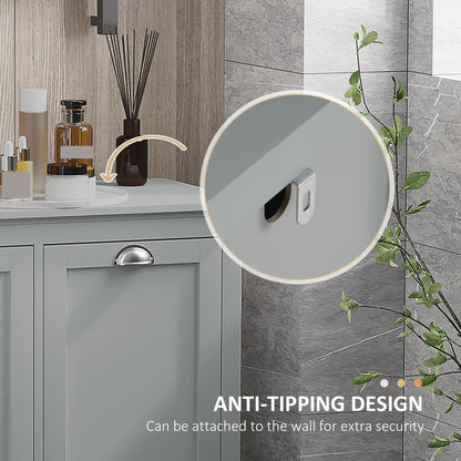 Modern Tilt-Out Laundry Sorter Cabinet, Bathroom Storage Organizer with Two-Compartment Tilt-Out Hamper,Used in Restaurants