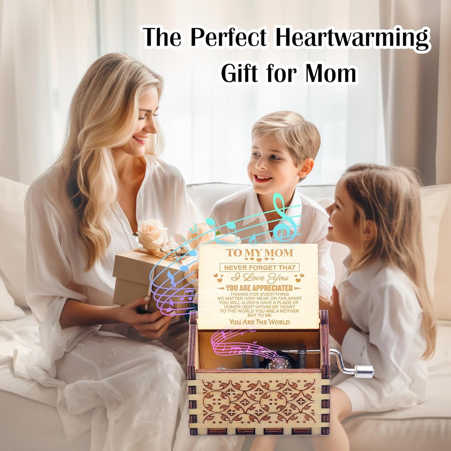WSYEAR Mother's Day Music Box, Unique Gifts for Mom from Daughter or Son, Birthday Present Ideas