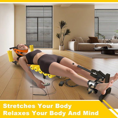 ZGGJZKV Full Body Electric Traction Bed, Home Portable Cervical & Lumbar Stretcher Decompression Table, No Inversion Traction Table for Tension Relief and Back Stretching