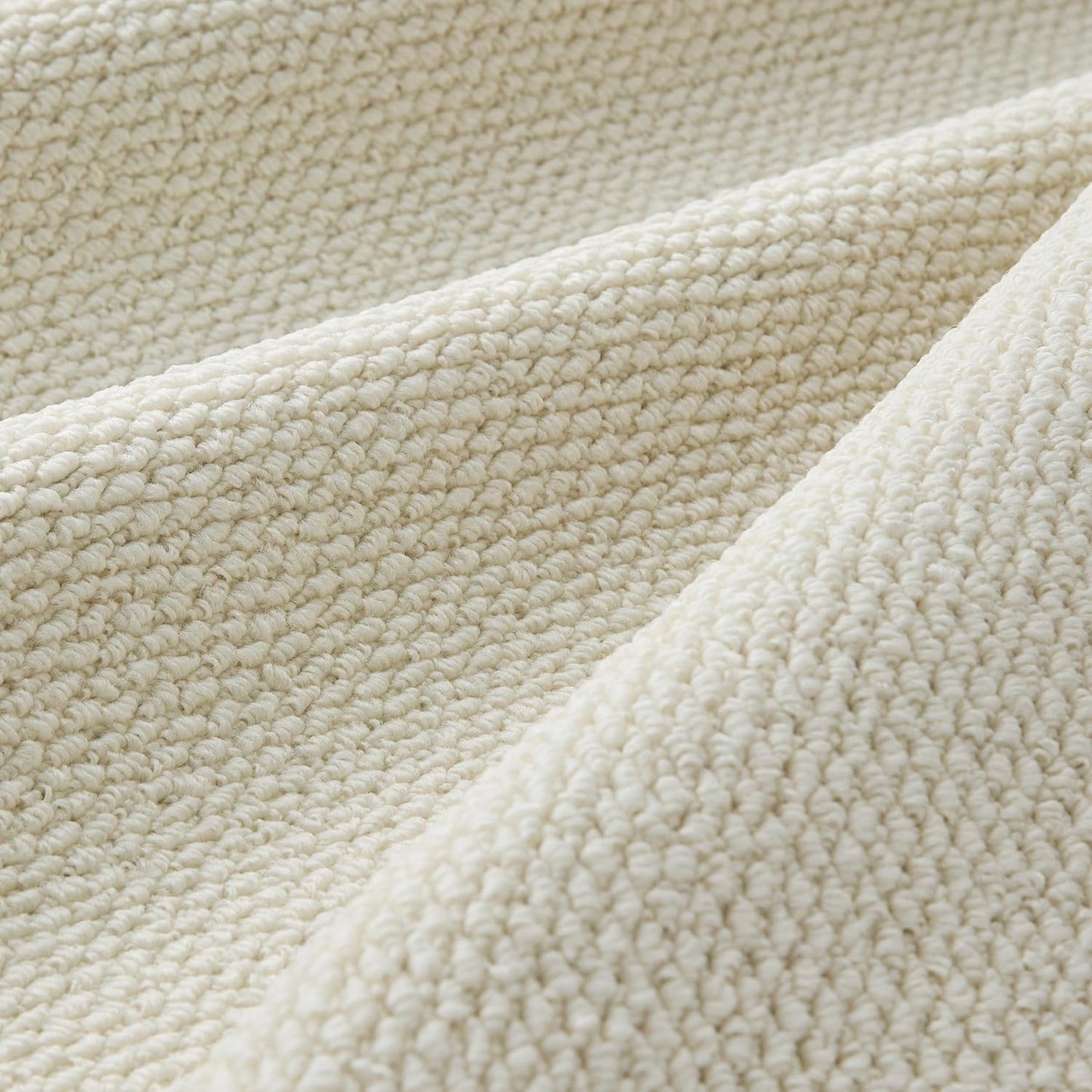 Bedsure 5x7 Faux Wool Area Rug - Machine Washable, Non-Slip, Pet Friendly, Cream for Living Room & Bedroom