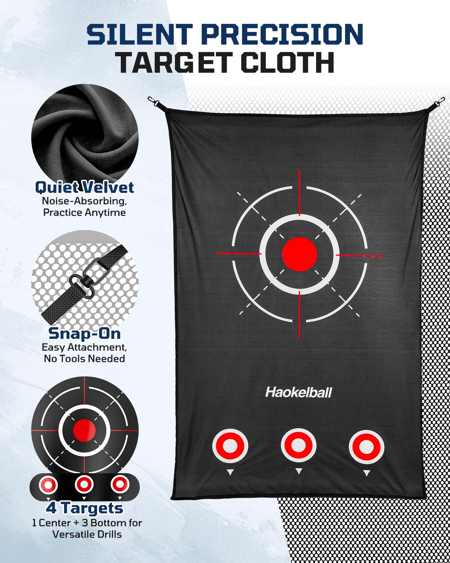 Haokelball Golf Hitting Net for Driving Real Balls, Indoor Chipping Practice Swing Training Nets with Side Barriers Impact Target, 10x8ft Heavy Duty Netting with Carry Bag for Backyard Outdoor Use
