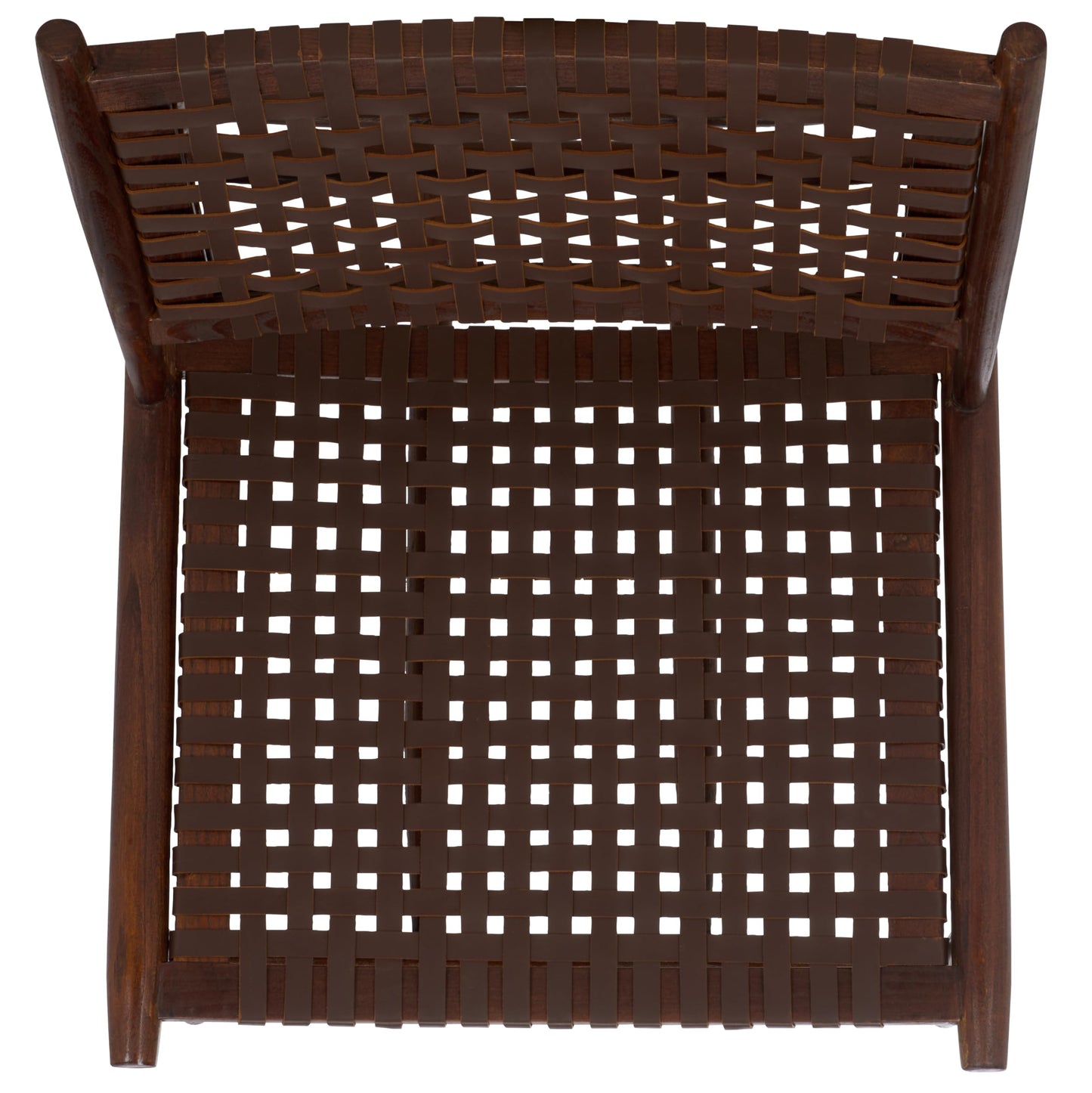 Safavieh Home Soleil Natural and White Leather Woven Accent Chair