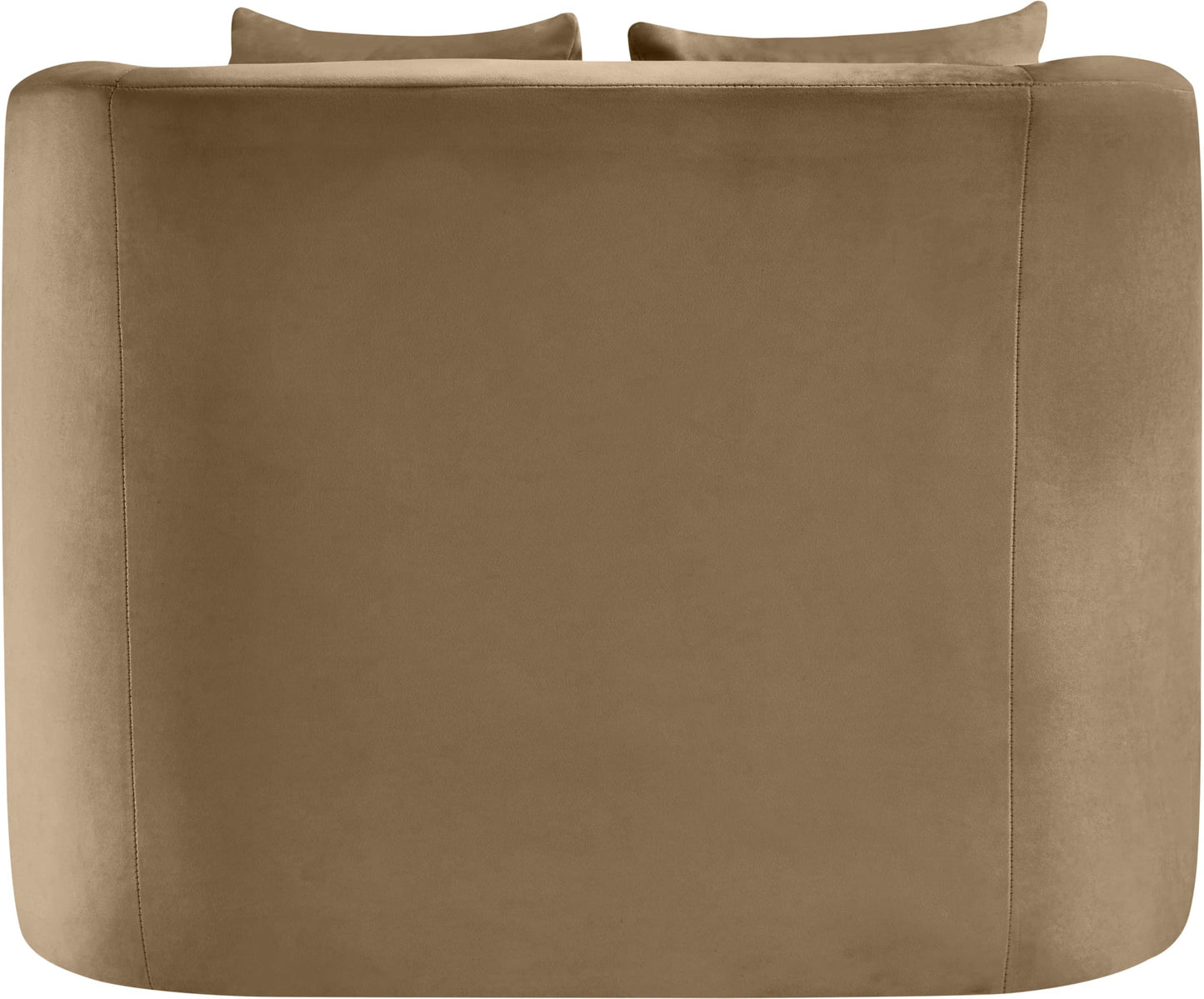 Meridian Furniture 699Taupe-C Alder Collection Modern | Contemporary Chair with Ultra Luxe Taupe Velvet, 460 GSM Velvet, Solid Wood Frame, 38" W x 36" D x 30" H, Taupe