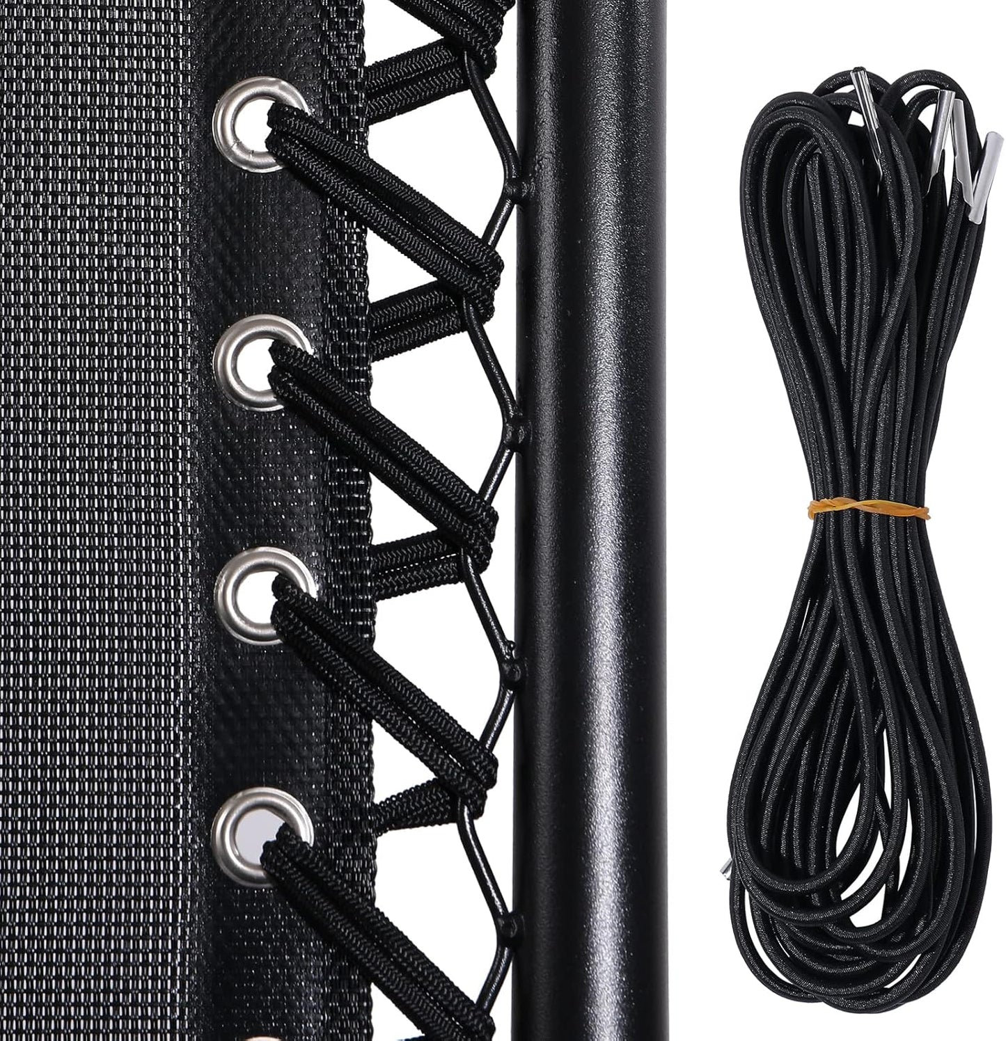 4 Pack SUQ I OME Replacement Cord for Zero Gravity Chair, Universal Replacement Elastic Cords Repair Tool Kit for Sun