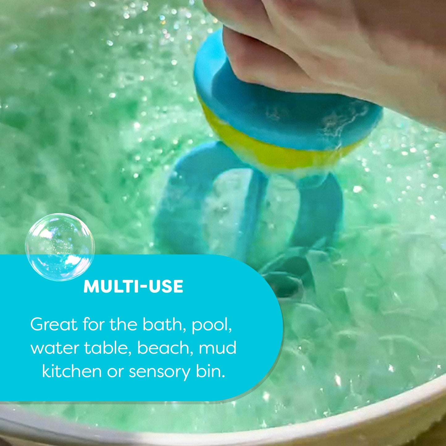HABA Kids Bubble Bath Whisk 2 Pack - Bath Toys for Sensory Play, Motor Skill Development, Water Play and Bath Time Fun
