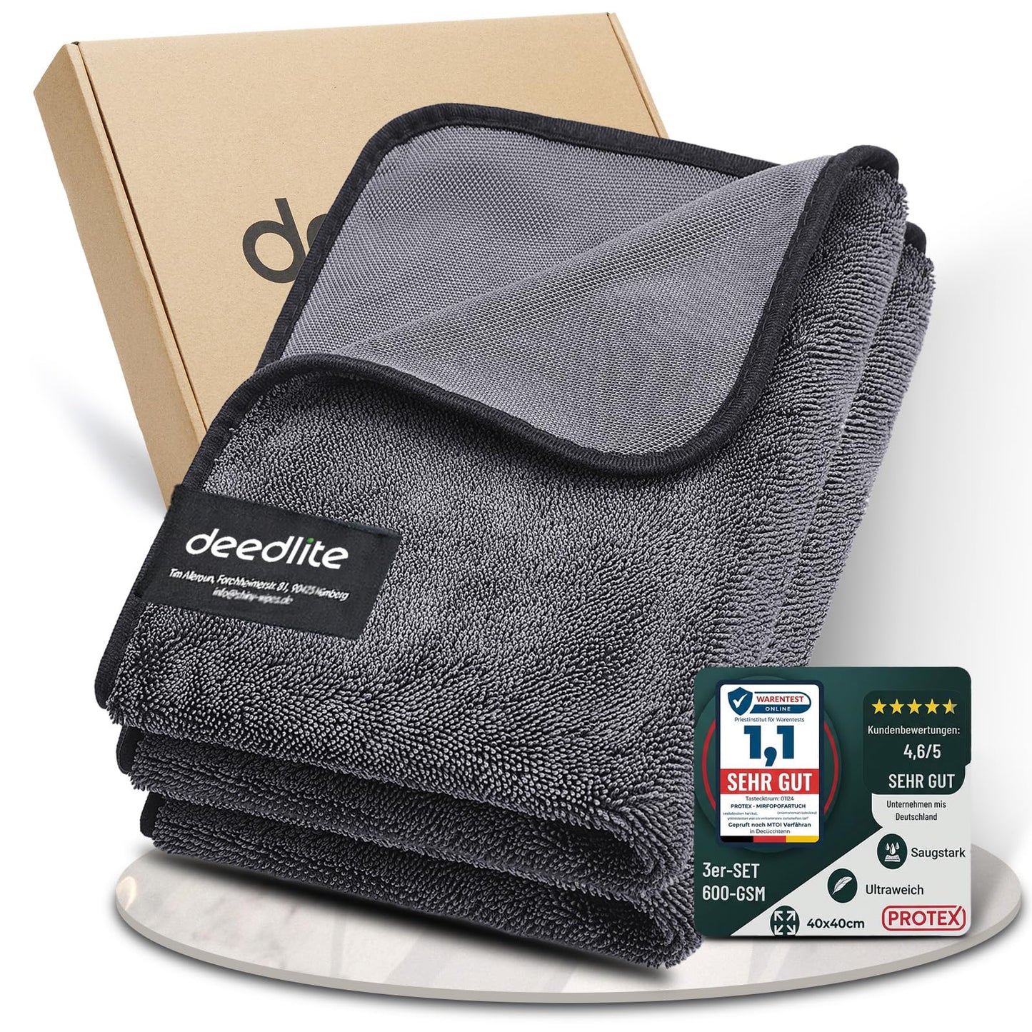 Deedlite Bath Wipes Shower Cleaning Cloths, Premium Car Drying Towel | Ultra Absorbent Twisted-Loop Design| Microfiber Towel for Car, Shower Cabin, Household
