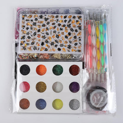 Teenitor Nail Art Brushes Nail Art Tools, Nail Brushes for Nail Art Kit with Nail Stickers, Nail Design Tools Nail Design Brushes Nail Gems, Nail Stuff Dotting Tools Nail Art Stickers Nail Supplies