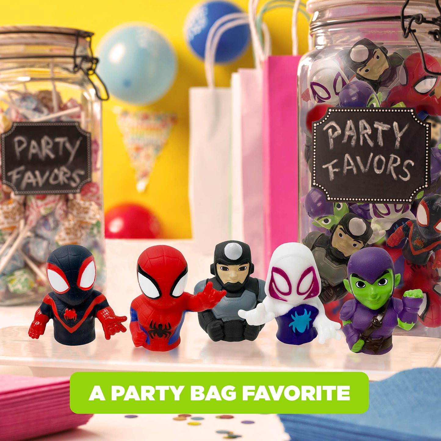 Ginsey Spidey and His Amazing Friends 5 Piece Finger Puppet Set - Bath Toys, Party Favors, 1.0 Count, 0.145 pounds