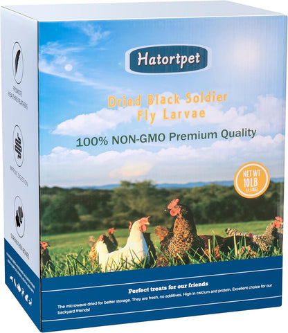 10LB-Pure Dried Black Soldier Fly Larvae Natural Non-GMO BSF Larvae for Chickens-More Calcium Than Mealworms
