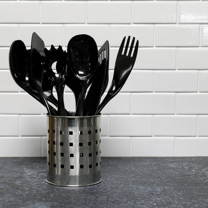Chef Craft Basic Melamine Kitchen Tool Set, 9 Piece Utensils, Black